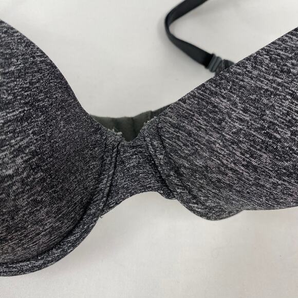 Victoria’s Secret Uplift Semi Demi Charcoal Black Bra Size 34C - Picture 7 of 7